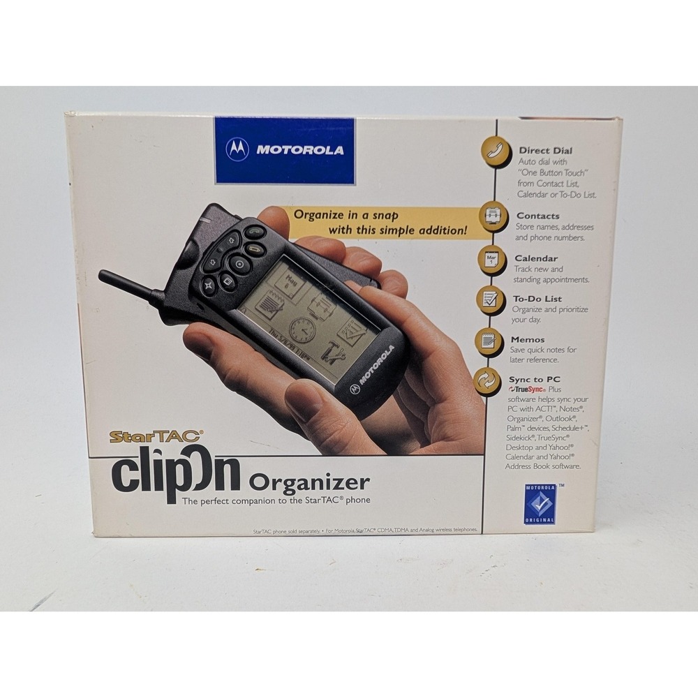 Motorola StarTAC Clip-On Organizer Model 98177 Sealed Vintage PDA Accessory